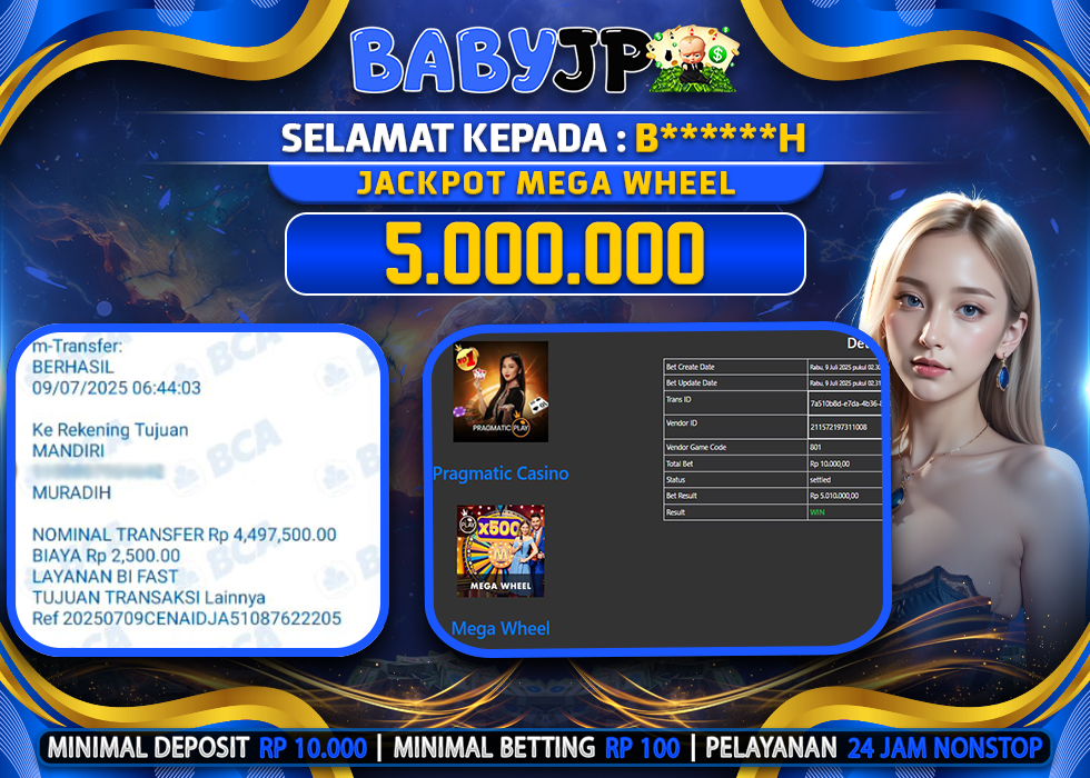 B******H JACKPOT MEGA WHEEL,-LUNAS